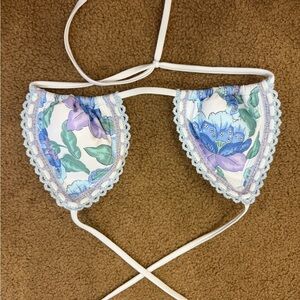 Hollister Crochet-Style Mixed Triangle Bikini Top